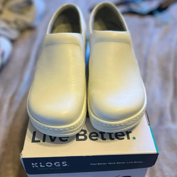 White KLOGS Footwear, M9 wide work shoes